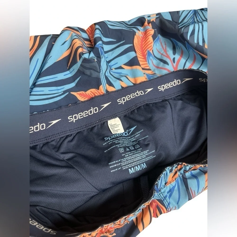Speedo hydro floral blue swim trunks